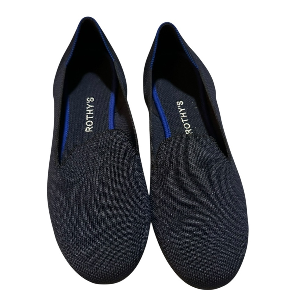 Rothy's Black and Blue Loafers